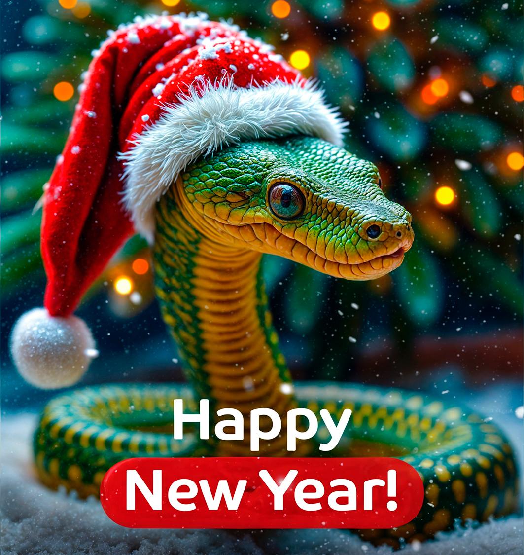 Happy New Year 🎄

Frens, we wish you a joyful and prosperous start to 2025 — the Year of the Snake!

May this year bring you wisdom, strength, and transformation, just like the symbol of the snake. Here's to achieving your goals, embracing new opportunities, and creating
