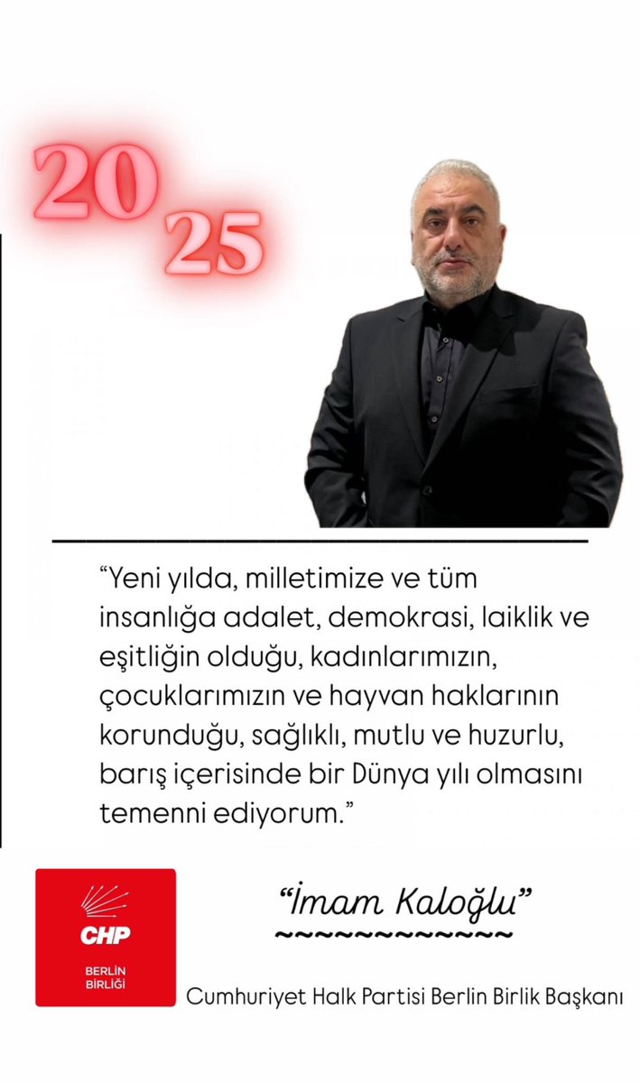 #2025newyear  #sağlık #mutluluk #huzur #CHP #chpberlinbirlik #eczozgurozel