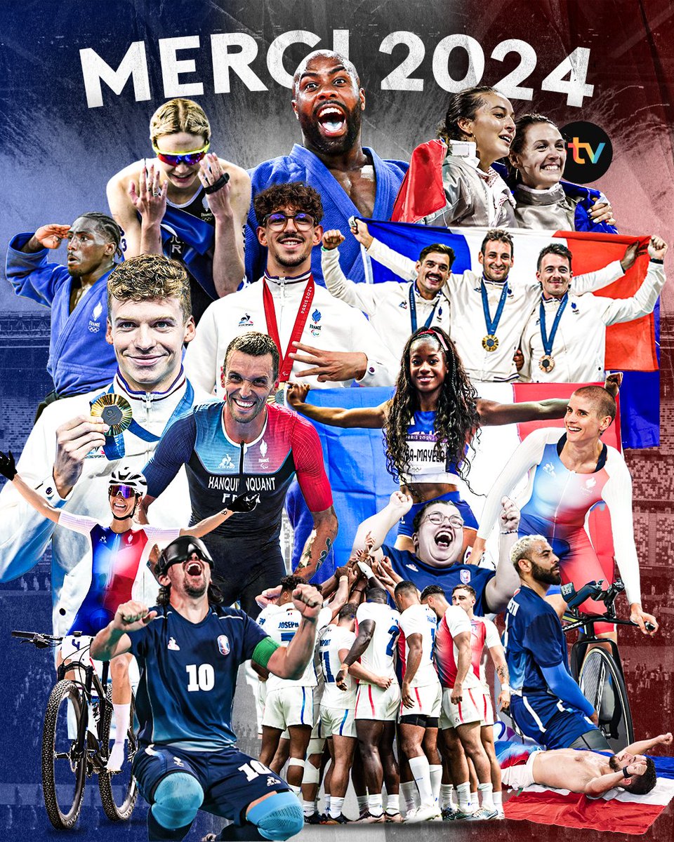 🇫🇷 On aura ri, pleuré, crié, mais surtout vibré : merci à tous nos athlètes tricolores pour cette année inoubliable dans l'histoire du sport français.

MERCI 2024 ❤️🥹