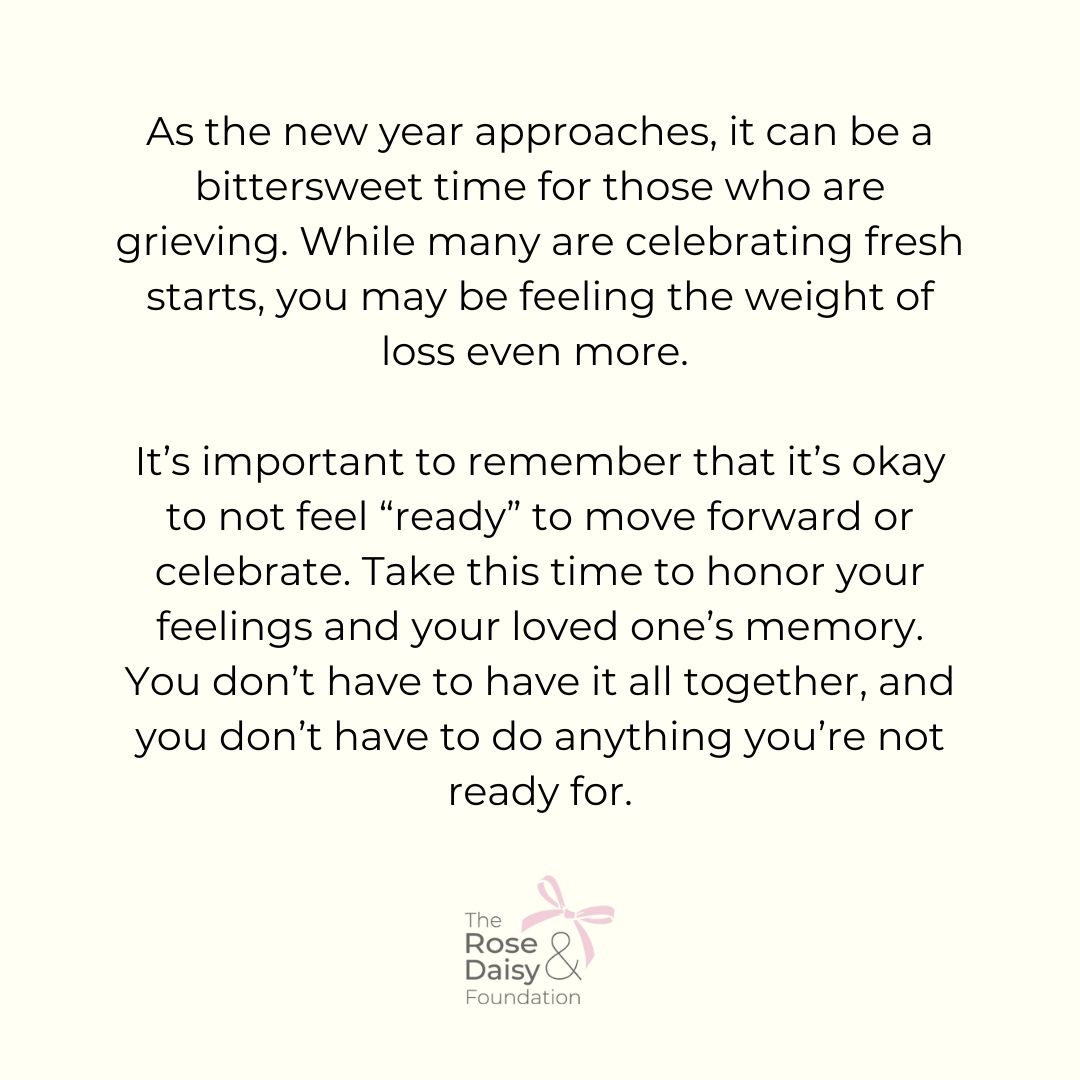 This year doesn’t have to be about new beginnings, but rather, about taking it one step at a time. Be gentle with yourself, and know that you’re not alone. 🌿 #GriefSupport #NewYearsGrief