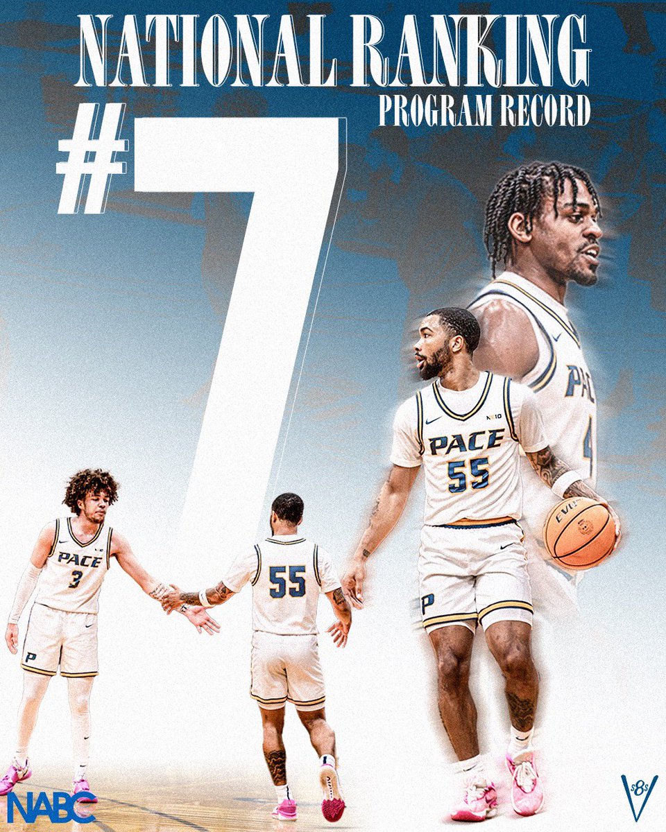 🚨 HISTORY MADE! 🚨 
The Pace Men’s Basketball team is ranked #7 in the nation, the highest in program history! 🏀🔥 <a href="/PaceMBB/">Pace Men's BBALL</a>
