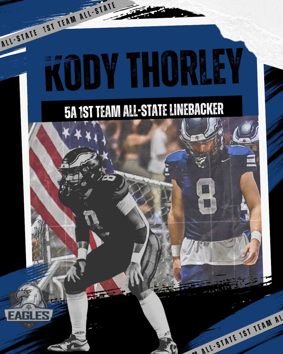 Kody Thorley (@kodythorley) on Twitter photo Honored to be named 5A 1st Team All-State Linebacker! Thanks to my coaches for trusting me and teaching me. Thanks to my team for all the hard work and dedication! Go Eagles! <a href="/TyDetmer14/">Ty Detmer</a> <a href="/tdfbcoach1/">Tim Dougherty</a> <a href="/JTSlade40/">JT Slade</a> <a href="/TobyWright_3/">Toby Wright</a> <a href="/AzRodSmith/">Rodney Smith</a> <a href="/alpha_lbu/">Jason Bowman</a> <a href="/CoachJWood2/">Juston Wood</a> <a href="/CoachDytrt/">Ryan Dytrt</a> Honored to be named 5A 1st Team All-State Linebacker! Thanks to my coaches for trusting me and teaching me. Thanks to my team for all the hard work and dedication! Go Eagles! <a href="/TyDetmer14/">Ty Detmer</a> <a href="/tdfbcoach1/">Tim Dougherty</a> <a href="/JTSlade40/">JT Slade</a> <a href="/TobyWright_3/">Toby Wright</a> <a href="/AzRodSmith/">Rodney Smith</a> <a href="/alpha_lbu/">Jason Bowman</a> <a href="/CoachJWood2/">Juston Wood</a> <a href="/CoachDytrt/">Ryan Dytrt</a>