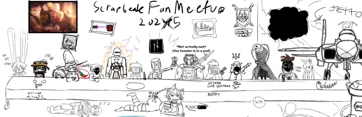 New Years Eve Magma Friend Group Drawing
Featuring from left to right:
(In the replies its too damn long)