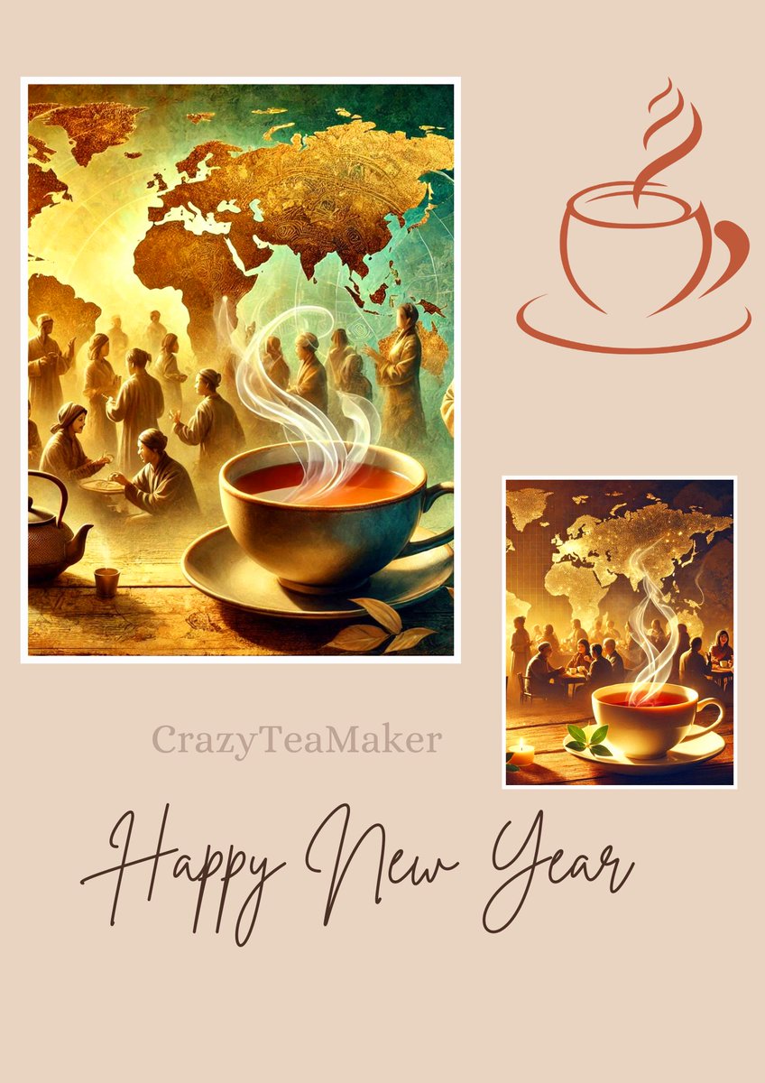 CrazyTeaMaker's tweet image. &quot;May your New Year be steeped in happiness, infused with love, and overflowing with warmth—just like the perfect cup of tea. Cheers to a year of calm moments and endless sips of joy!&quot;