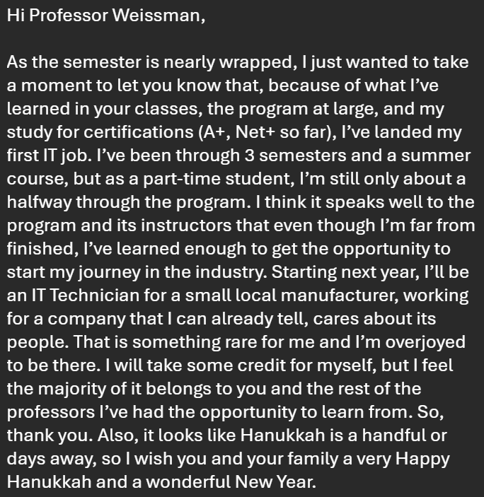 CSCPROF's tweet photo. 😀
#FLCC #FingerLakesCommunityCollege #Networking #Cybersecurity #SystemsAdministration #RoutingandSwitching #EthicalHacking #DigitalForensics #Linux #PowerShell #IPv6 https://t.co/h3xIGncaF0