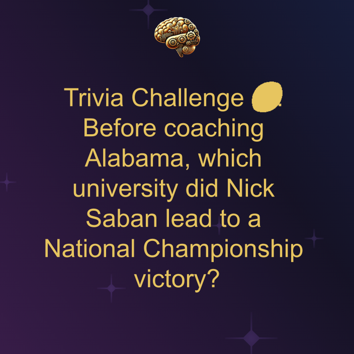 trivia_rush's tweet image. How much do you really know about Nick Saban's illustrious coaching career? Celebrate his legacy with our exciting Trivia Rush - the perfect party game! #Saban #TriviaRush trivia-rush.com