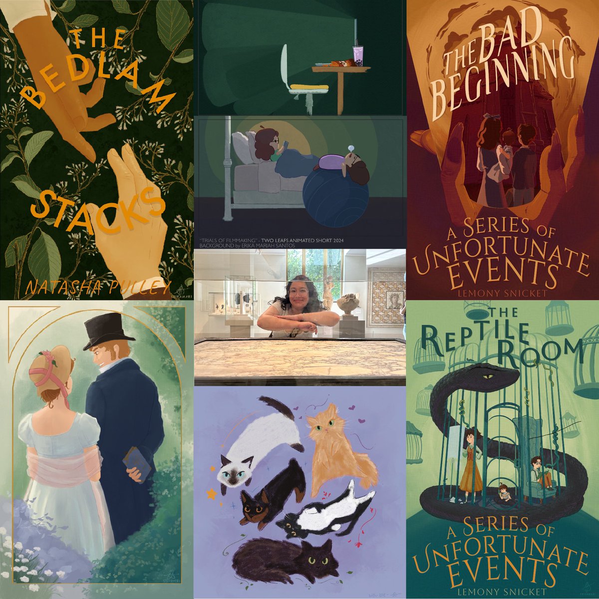 starryeri's tweet photo. Art vs Artist 2024 ✨

From building up my portfolio site, my animated short right after, to illustrating a nice little collection of book cover mock-ups  and personal art. This year has definitely been a success! https://t.co/1BkSsB6E1q
