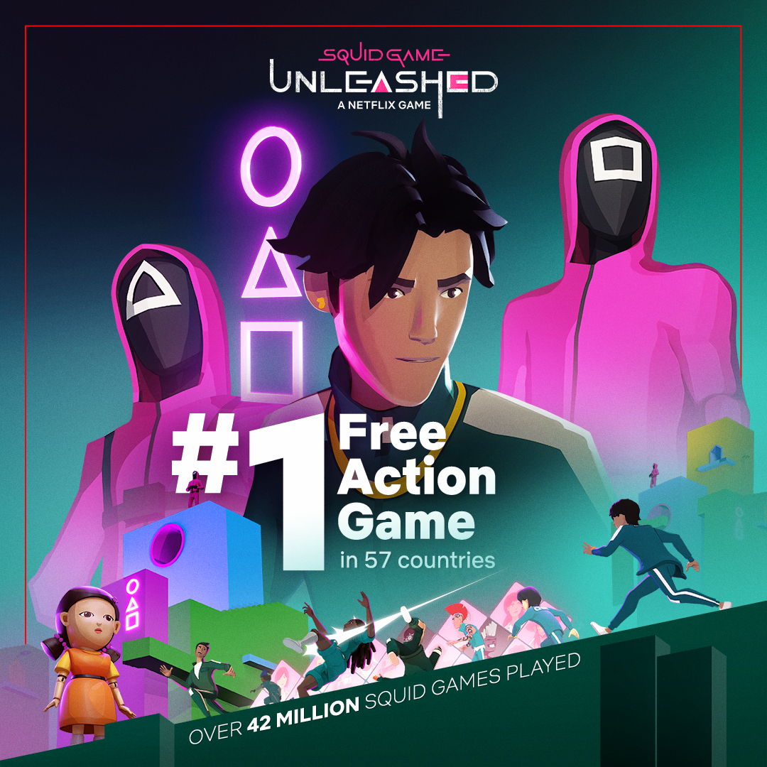 From #1 show to #1 Free Action Game on the App Store! Download &amp; play Squid Game: Unleashed now! squidgameunleashed.onelink.me/DuZp/x