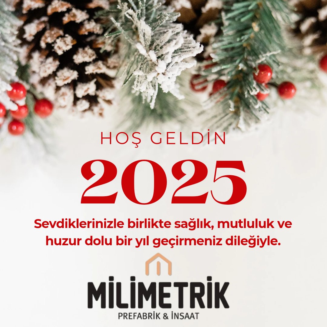 2025 Yılının; tüm dünyaya ve ülkemize sağlık, mutluluk, huzur ve başarı getirmesi dileklerimizle...

Yeni Yılınız Kutlu Olsun. #2025newyear #HappyNewYear 🎄 
 #HappyNewYear2025 
#yeniyilinizkutluolsun