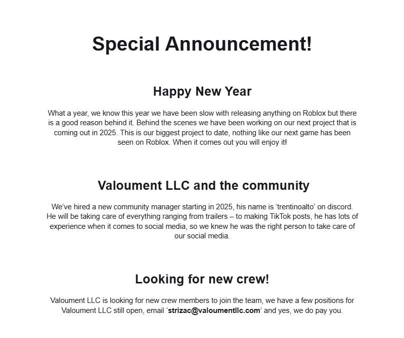 ValoumentLLC's tweet photo. From the Valoument team! https://t.co/XTrncyCuJn