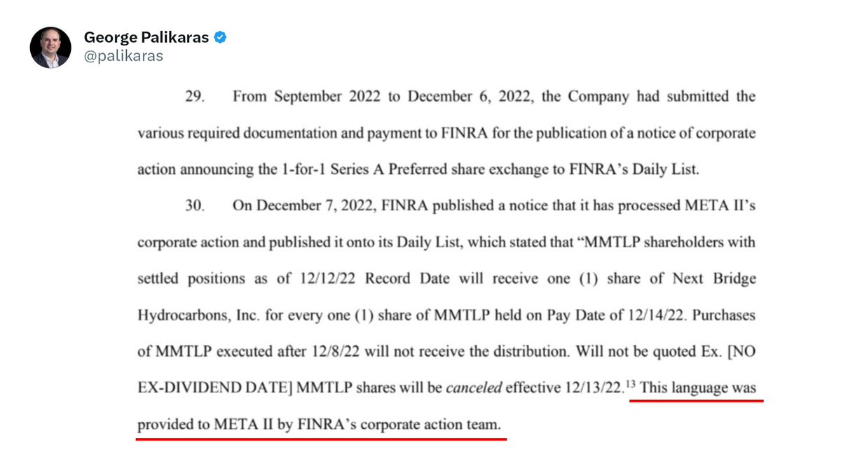 RareDealsHere's tweet photo. The data from TRCH, MMAT and MMTLP will very likely help to identify the nefarious parties making threats.

The SEC has ignored the missing short interest from TRCH, the SEC ignored or colluded with the OCC to allow those short positions to transfer to MMAT and pave the way for the Series A share to become tradeable as MMTLP.

The SEC didn't allow their investigation into the reverse merger between TRCH and MMAT to interfere with their making the MMTLP S1 effective, but they did delay it for as long as they could. 

Then, both FINRA and the SEC knew that the pending SEC investigation into the reverse merger should've prevented FINRA from processing the MMTLP Corporate Action by FINRA...

But instead, the SEC was in contact with FINRA and likely instructed them to produce a flawed Corporate Action that would ultimately result in a U3 halt.

Why? 

Because if settlement took place in the form of brokerages force liquidating short positions, the price activity would point to a significant imbalance only possible if the SEC failed to properly enforce the rules since the days of TRCH.

I wonder if Elon Musk and DOGE will be interested in these actions/inactions on behalf of the SEC!

Where's the Department of Justice?

Where's the FBI?

Does Gary Gensler get to just resign from his post without ever having to address this?