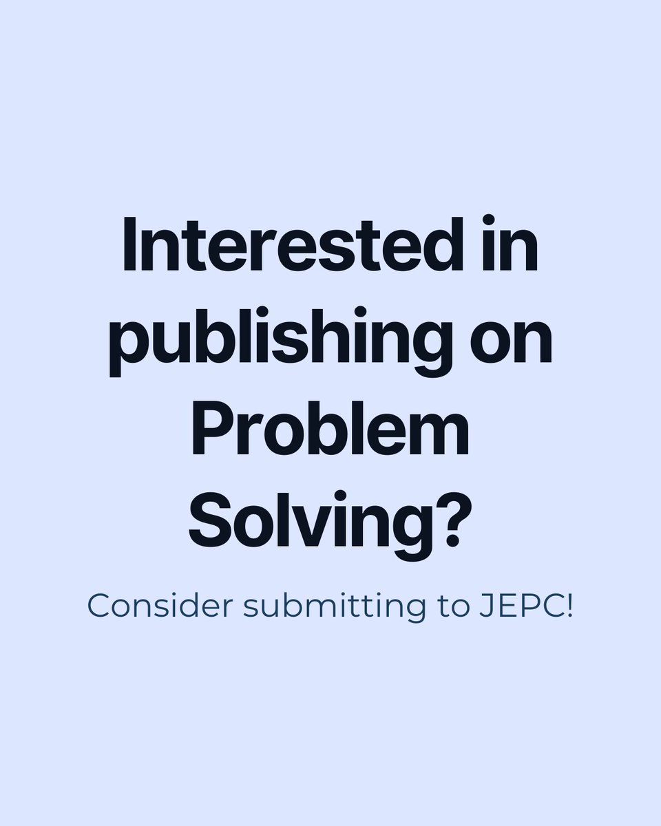 Welcome back to our Past to Present Series! Problem solving involves identifying challenges through collaboration with educators, students, and families to develop and evaluate solutions.

Read Here!

doi.org/10.1207/s15327…

doi.org/10.1080/104744…