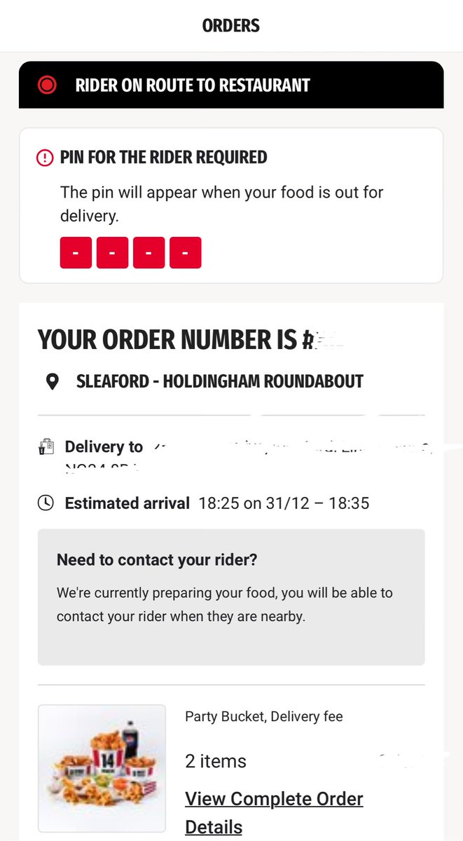Puri_Sumit's tweet photo. @KFC_UKI_Help Chances of this order getting to us while we’re still in 2024!?
Time has already shifted a couple of times and still no signs of it….Makes you also think IF the order is going to be right IF it does get here at all… https://t.co/tZtcSnpSgR