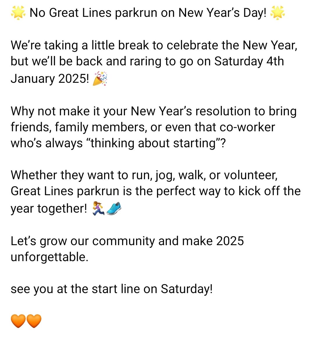 Just a reminder. See you on Saturday 4th 👍