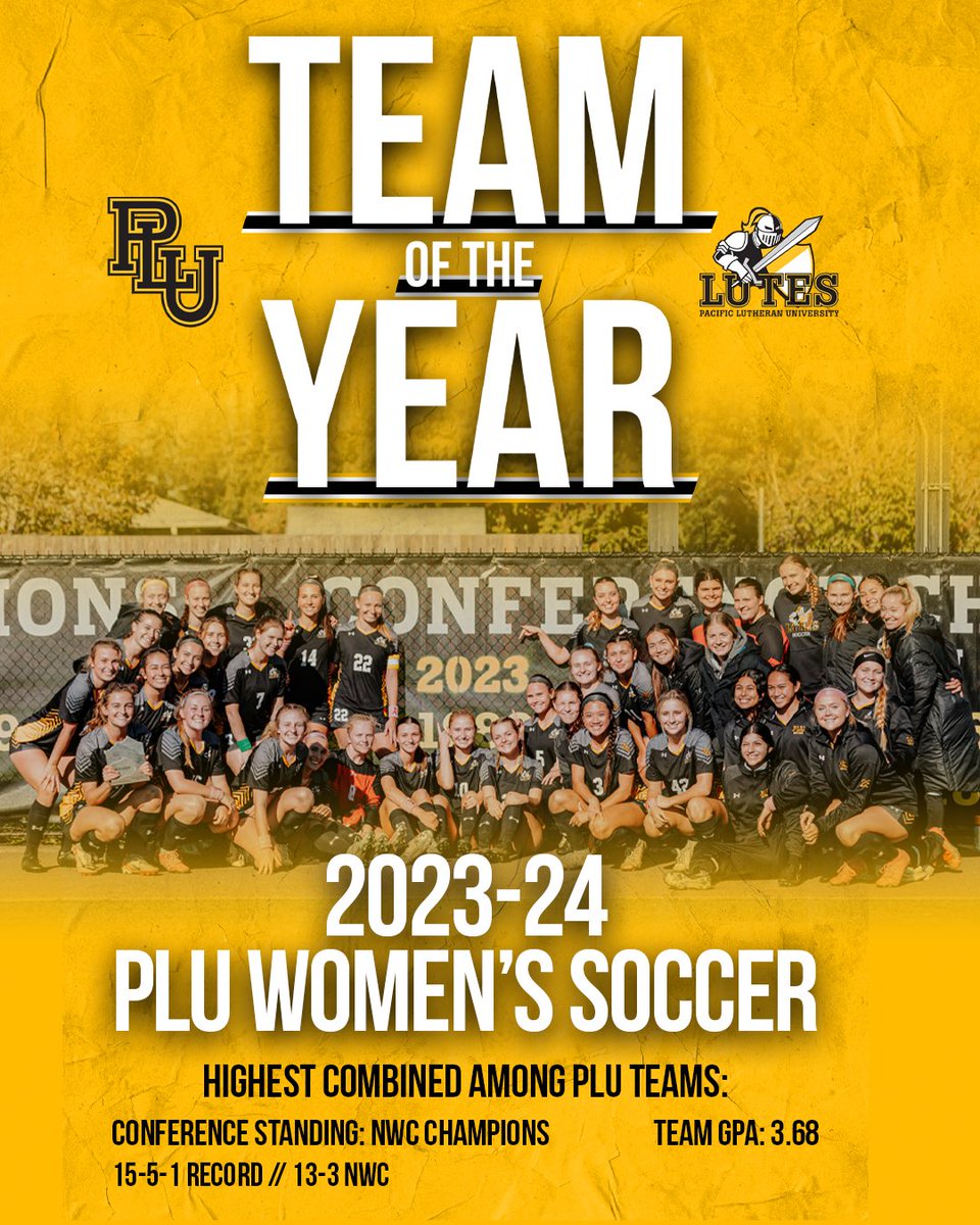 PLU Athletics (@golutes) on Twitter photo As 2024 comes to a close, we look back on last year’s PLU Team of the Year, <a href="/PLU_WSoc/">PLU Women's Soccer</a>!
These Lutes held the highest team GPA paired with conference standing amongst all PLU teams.
#GoLutes As 2024 comes to a close, we look back on last year’s PLU Team of the Year, <a href="/PLU_WSoc/">PLU Women's Soccer</a>!
These Lutes held the highest team GPA paired with conference standing amongst all PLU teams.
#GoLutes