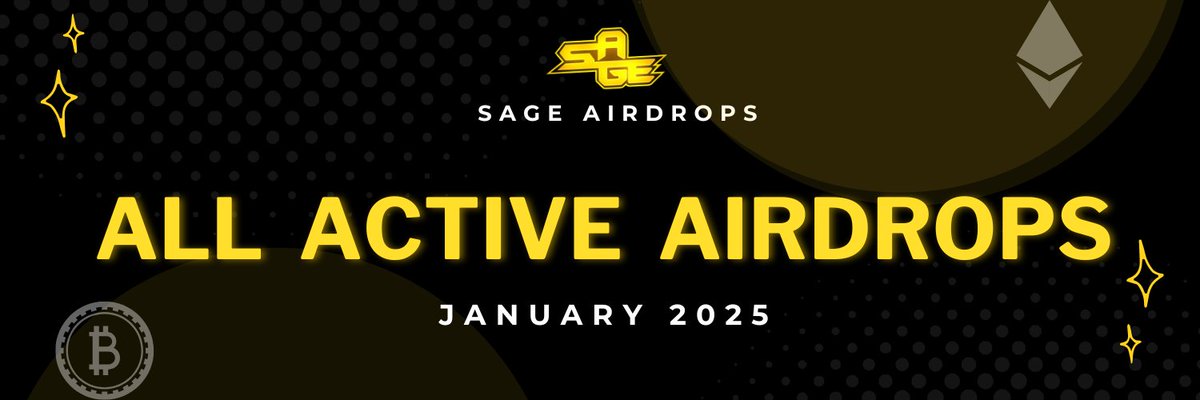 😮 All SAGE Active Airdrops 💰

✔️ [ January 2025 ]

🔗 All Top Airdrops in One Sheet — Google Sheet (docs.google.com/spreadsheets/d…) 

🔥 As maine bola tha i am going all in means all in mai mera 1001% dene wala hu 2025 me ye lo sare active airdrop ki list aap sabke liye ab aap sab
