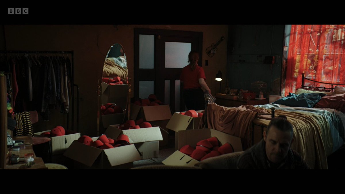 In 2003 I bought 5,000 tartan hats to sell to tourists at Edinburgh Hogmanay. For the 1st time in history, it was cancelled due to high winds and I started 2004 with 5k tartan hats in my flat. But I used it in Guilt when Jake's relationship failed after he invested in 2k Fez. HNY