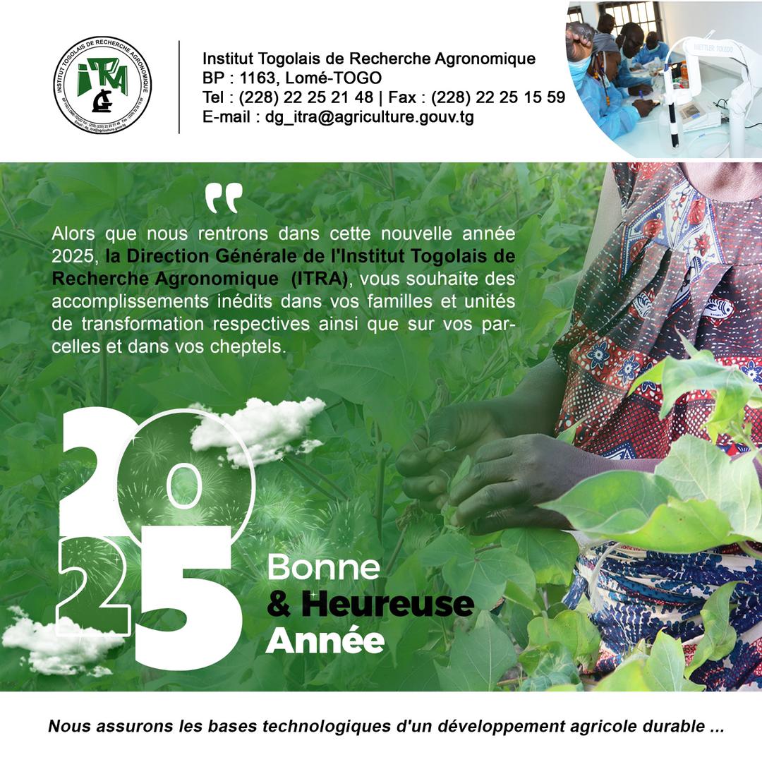 ITRA TOGO (@itratogo) on Twitter photo Nous vous souhaitons tout le meilleur en 2025...
<a href="/PresidenceTg/">Présidence Togolaise/Togolese Presidency</a>
<a href="/CORAFNews/">CORAF</a>
<a href="/ARAA_CEDEAO/">ARAA-CEDEAO</a>
<a href="/auf_org/">AUF</a> Nous vous souhaitons tout le meilleur en 2025...
<a href="/PresidenceTg/">Présidence Togolaise/Togolese Presidency</a>
<a href="/CORAFNews/">CORAF</a>
<a href="/ARAA_CEDEAO/">ARAA-CEDEAO</a>
<a href="/auf_org/">AUF</a>