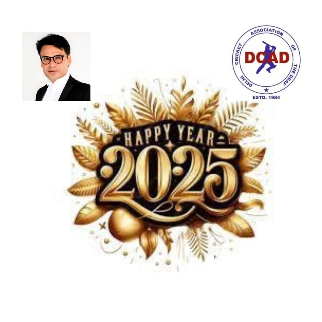 Dcad1984's tweet photo. Shri Vivek Narayan Sharma Ji,

Honorable Chairman, Delhi Cricket Association of the Deaf

Warmest wishes to you and your loved ones for a joyous and prosperous New Year 2025!

With best regards,
Delhi Cricket Association of the Deaf https://t.co/7AWkOEBqNk