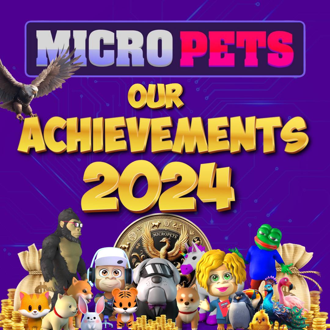 MicroPets_io's tweet photo. 🎉 Happy New Year from MicroPets! 🎉

As we welcome 2025, we’re thrilled to celebrate the massive progress MicroPets has made in 2024! 

Our community has been at the heart of every achievement, and we couldn’t have done it without you. 

Let’s take a moment to look back at what we’ve accomplished:

🚀 2024 Achievements 🚀
 • $PETS on Ethereum: We successfully launched $PETS on Ethereum, expanding the reach of our token.
 • Custom Cross-Chain Bridge: Enabled seamless interaction between BNBChain and Ethereum for $PETS token.
 • Migration to ERC-721: All 3D NFTs migrated from 1155 to 721 standard for better functionality and community value.
 • Reducted the supply of our 3D NFTs  to less than 5,000.
 • Revamped dApp & Marketplace: With amazing new features that offer a smoother user experience and more utility for $PETS token.
 • 3D NFT Staking: Launched with bonuses and boosters, giving users the opportunity to earn more rewards.
 • $PETS Staking: Live on both BNBChain and Ethereum, with up to 20% APY.
 • 2D NFT Staking: Stake 2D NFTs to earn $PETS.
 • Referral Program: Introduced a custom blockchain-powered referral program where you and a friend each earn $25 in $PETS.

🌟 2025 – What’s Next 🌟
 • Runner Game: A fun and rewarding way to engage with the community while earning.
 • MicroPals Nexus Gaming dApp: Dive into a new way of gaming, combining Play-to-Earn with NFT rewards.
 • Magic Chest: Our monthly rewards system, where you can win exciting prizes by participating in our ecosystem.

The future is bright, and we’re excited to continue building together. 

Thank you to every community member for your continued support. Let’s make 2025 even bigger and better! 🚀🐾

#HappyNewYear