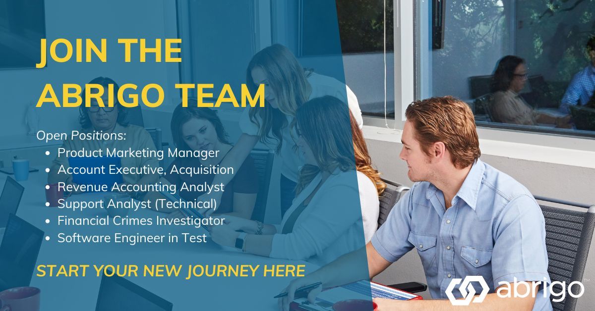weareabrigo's tweet image. New year, new opportunities! 🚀 Join Abrigo and start 2025 with a team that’s driving innovation and making an impact in the financial industry.
Abrigo is hiring across departments—explore our open positions and apply here: bit.ly/3Kq0JoT
#hiring #workintech
