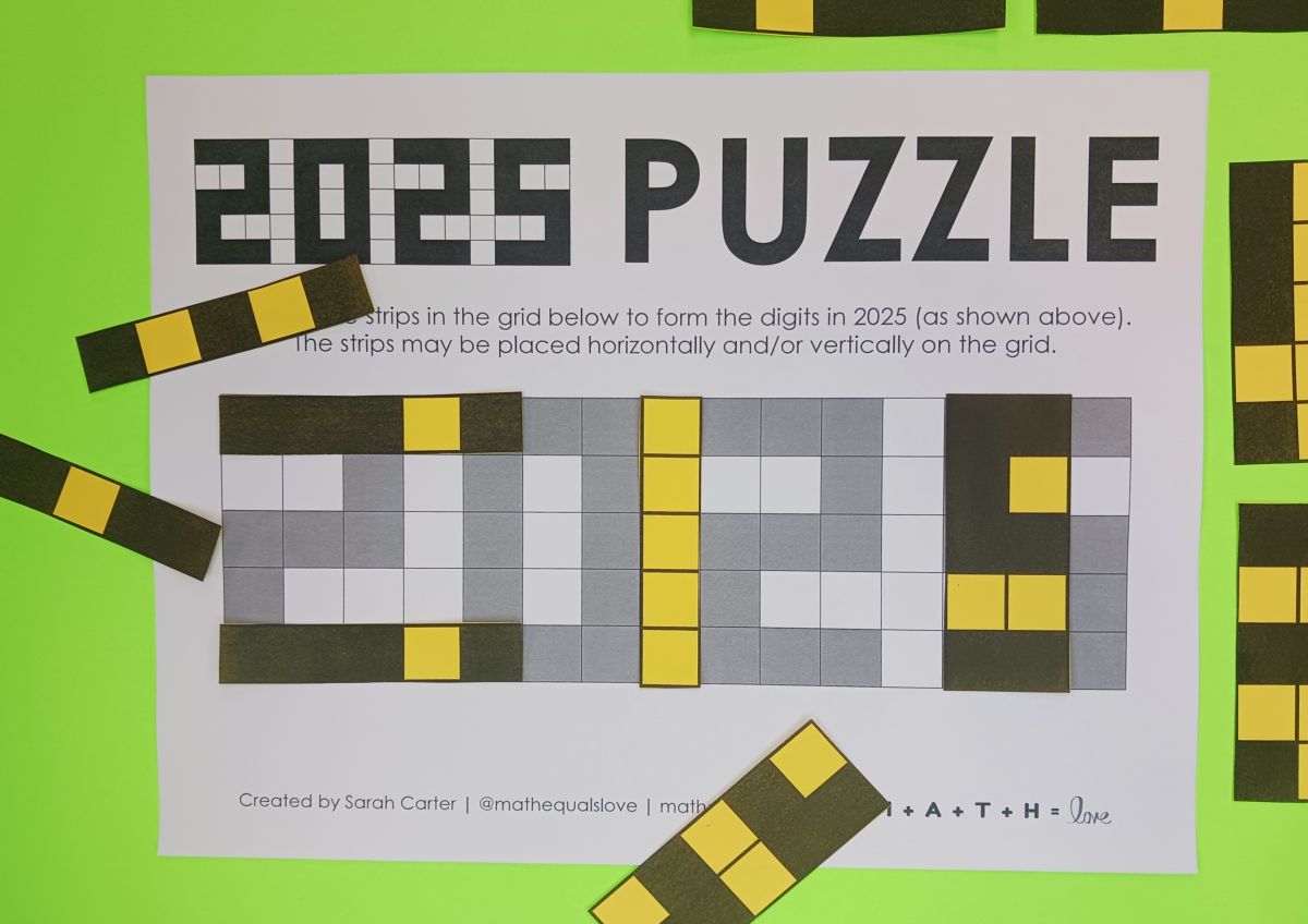This is the third year for this yearly digit grid puzzle, so I think it's officially a  tradition. 

This 2025 puzzle is trickier than it looks! 

mathequalslove.net/yearly-digit-g… 

#mtbos #iteachmath #puzzlingclassroom