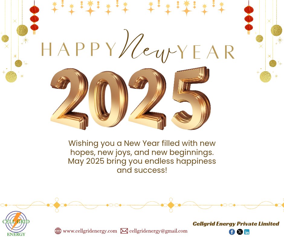 Cell_Grid's tweet image. Hope this new year is filled with health, love, prosperity and loads of fun! 
Happy New Year 2025!
#HappyNewYear 
#HappyNewYear2025 
#नववर्ष_2025