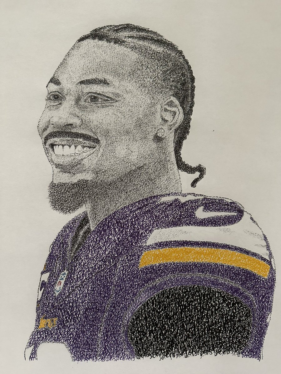 Word Art drawing of <a href="/Vikings/">Minnesota Vikings</a> and <a href="/LSUfootball/">LSU Football</a> WR <a href="/JJettas2/">JJETS✈️</a> reposts appreciated 👊
