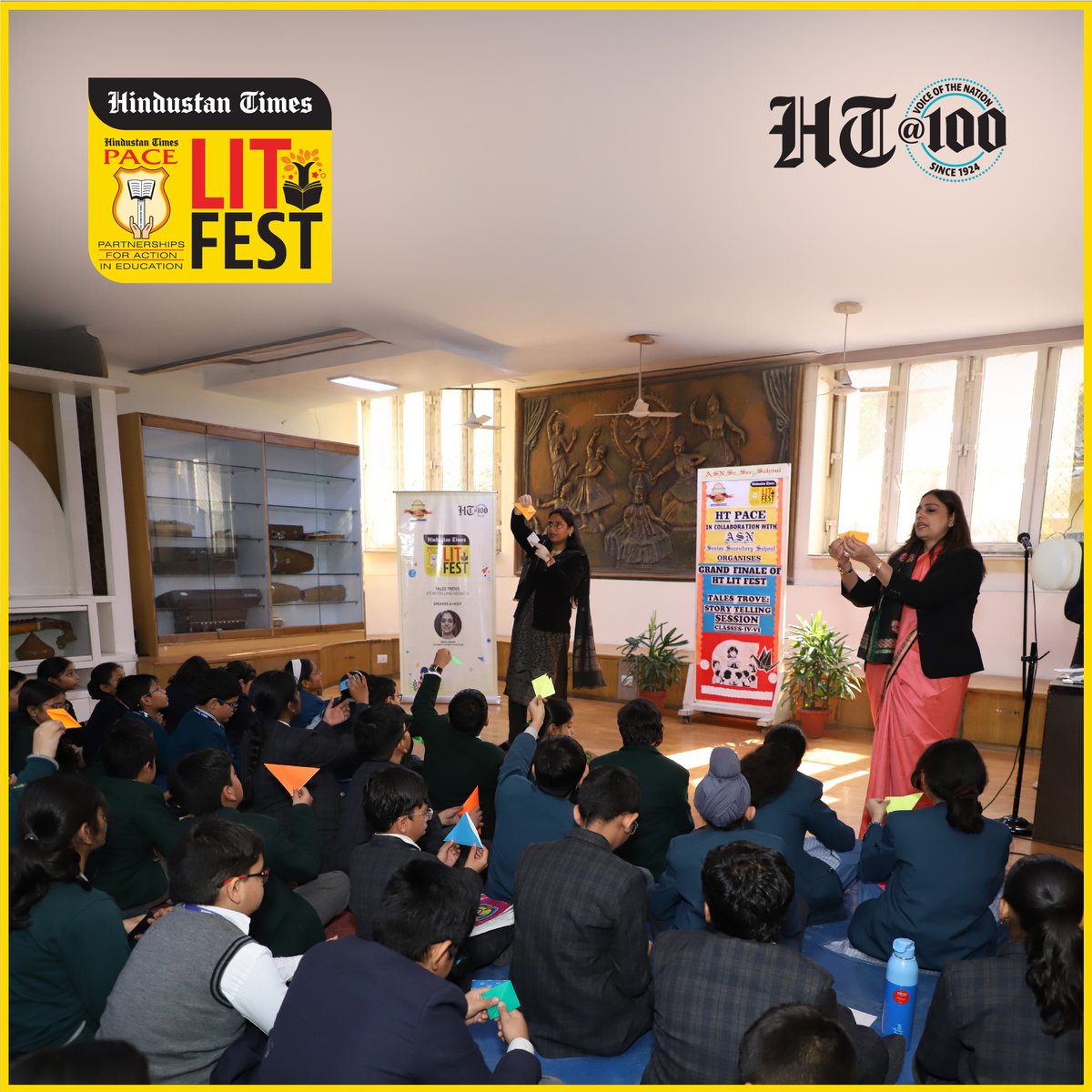 htTweets's tweet photo. #HTPACELitFest concluded successfully across 5 partner schools from Dec 9–13
✅ 350+ Schools
✅ 15K+ Students
✅ 40+ Experts (Speakers, Judges, Guests)
A vibrant celebration of words, creativity & knowledge!
#HTLitFest2024 #HTat100 #HindustanTimes @htschooltweets @chetna_keer @swati0408 @sutapabsu20
