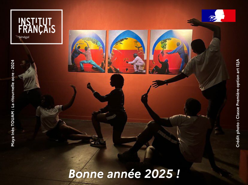 IFSenegal_DK's tweet photo. 🎤« Que cette nouvelle année soit riche en découvertes culturelles et en moments partagés ! Que chaque livre, chaque film, chaque concert et chaque exposition vous inspirent et vous émerveillent.

Prenez le temps d'explorer, de créer et de célébrer la beauté de l'art sous toutes ses formes.

Je vous souhaite une année pleine de passion et de créativité.

Meilleurs vœux pour 2025 !»

✍🏼 Laurent Viguié
Directeur de l'Institut français du Sénégal

🖼️ Maya Inès TOUAM : La ritournelle ocre - 2024

📸 Classe Première option art ISJA

#BonneAnnée2025