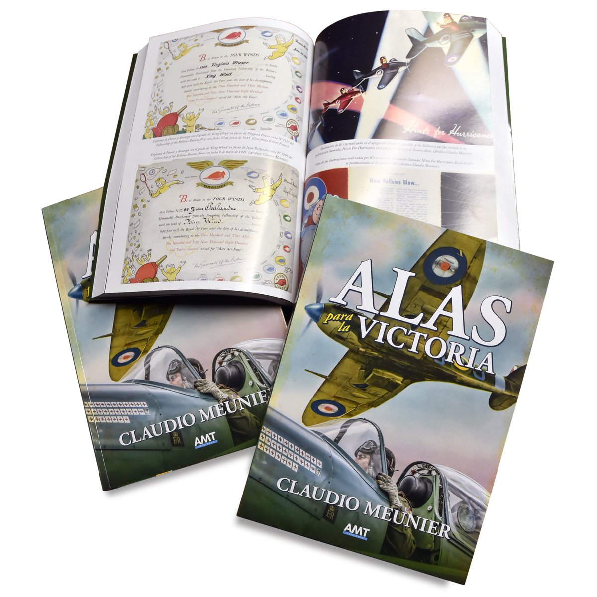 ro_galan's tweet image. Mi último gran trabajo de este año, recién llegado de imprenta. Alas para la victoria. 43 capítulos, 572 páginas y más de 300 imágenes. Libro de Claudio Meunier @claudio_meunier. Otra obra tremenda.
#graphicdesign #design #editorialdesign #books #claudiomeunier #worldwar2 #wwII