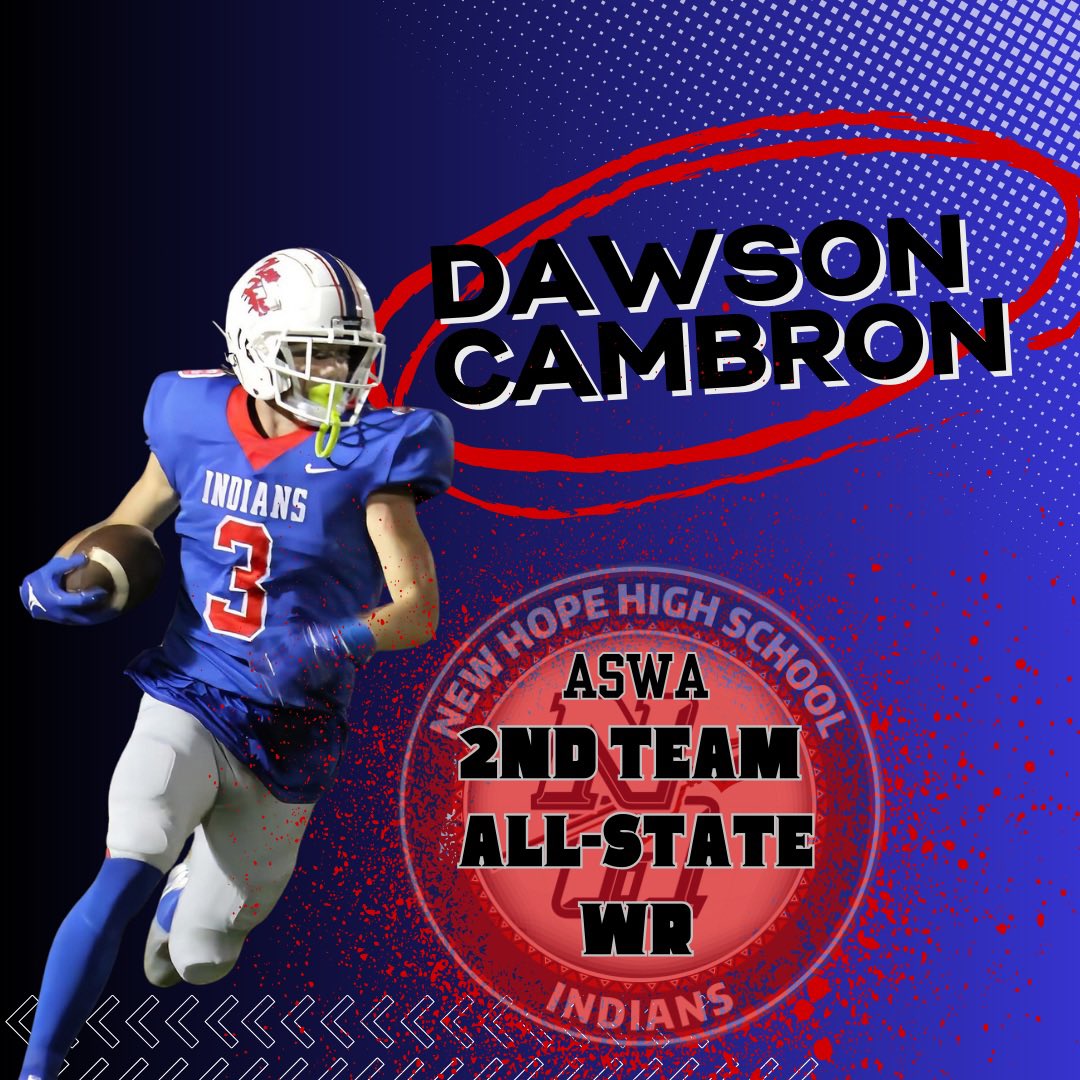 Dawson Cambron (@dawsoncambron) on Twitter photo Blessed to be apart of Huntsville Times All-Region team. And All-State as well.
<a href="/jacobmaples44/">Jacob Maples</a> <a href="/Coachharper05/">Michael Harper</a> <a href="/NHHS_FB/">New Hope Football</a> Blessed to be apart of Huntsville Times All-Region team. And All-State as well.
<a href="/jacobmaples44/">Jacob Maples</a> <a href="/Coachharper05/">Michael Harper</a> <a href="/NHHS_FB/">New Hope Football</a>