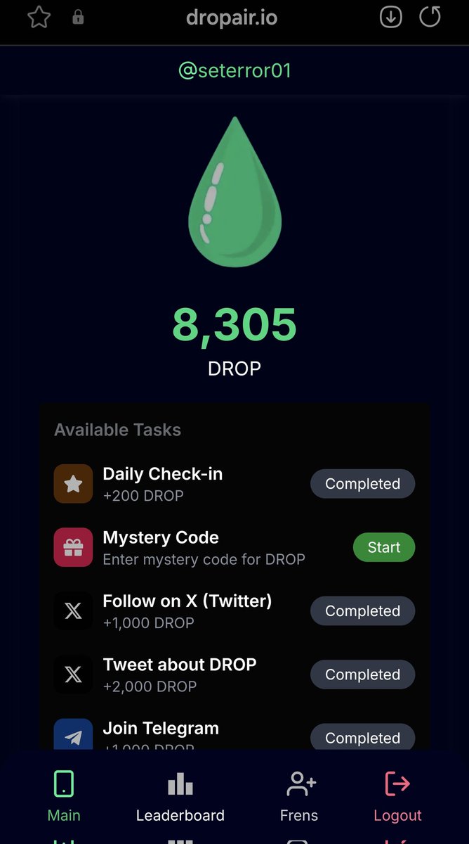 seterror01's tweet photo. มาล่า Airdrop Day 1 กัน
ตัวนี้ทำง่าย 5 นาทีเสร็จครับใช้แค่ X
 Token $DROP จาก @Drop3io 
จำนวนtokenขึ้นอยู่กับอายุ วัน  X 
Ref.
https://t.co/RwC2QpApDf
 1.ใส่ชื่อ X เรา ไม่ต้องใส่ @ นะครับ
2.เราจะได้ Verify code 
ให้copyเอาcodeมาใส่หน้า bio  
แล้วไปกด check ยืนยันตัวตน จบคับ
3. สามารถทำเควส ต่างๆ เก็บแต้มDropเพิ่มเติม

(ทริคนิดนึง เควสทำกดแล้วกลับมาไก้เลยไม่จำเป็นต้องทำก็เคลมได้
อย่างfollow x และเข้า  Telegram แค่กดก็ผ่านแล้วครับ)