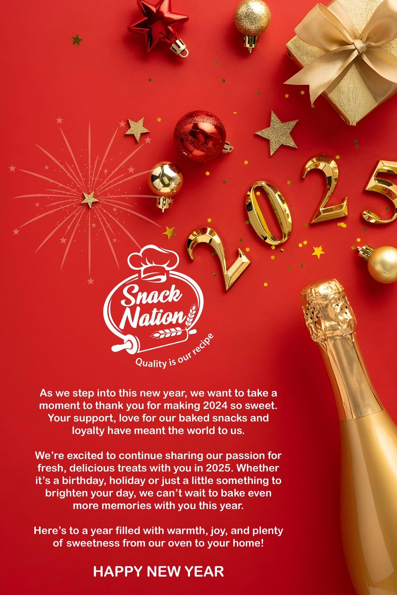 snacknationug's tweet photo. Happy new year 2025 https://t.co/ynJL9QB9yq