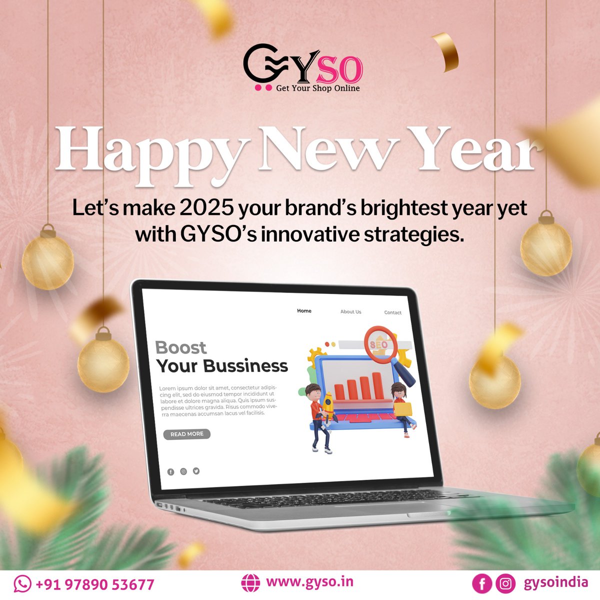 gysoindia's tweet photo. Happy New Year! Step into 2025 with confidence and creativity. Let GYSO’s innovative strategies transform your brand and make this your brightest year yet! 

#HappyNewYear #GYSO #BrandInnovation #DigitalTransformation #MarketingExcellence #StrategicGrowth #Success2025 https://t.co/k2Zn7OWdbR