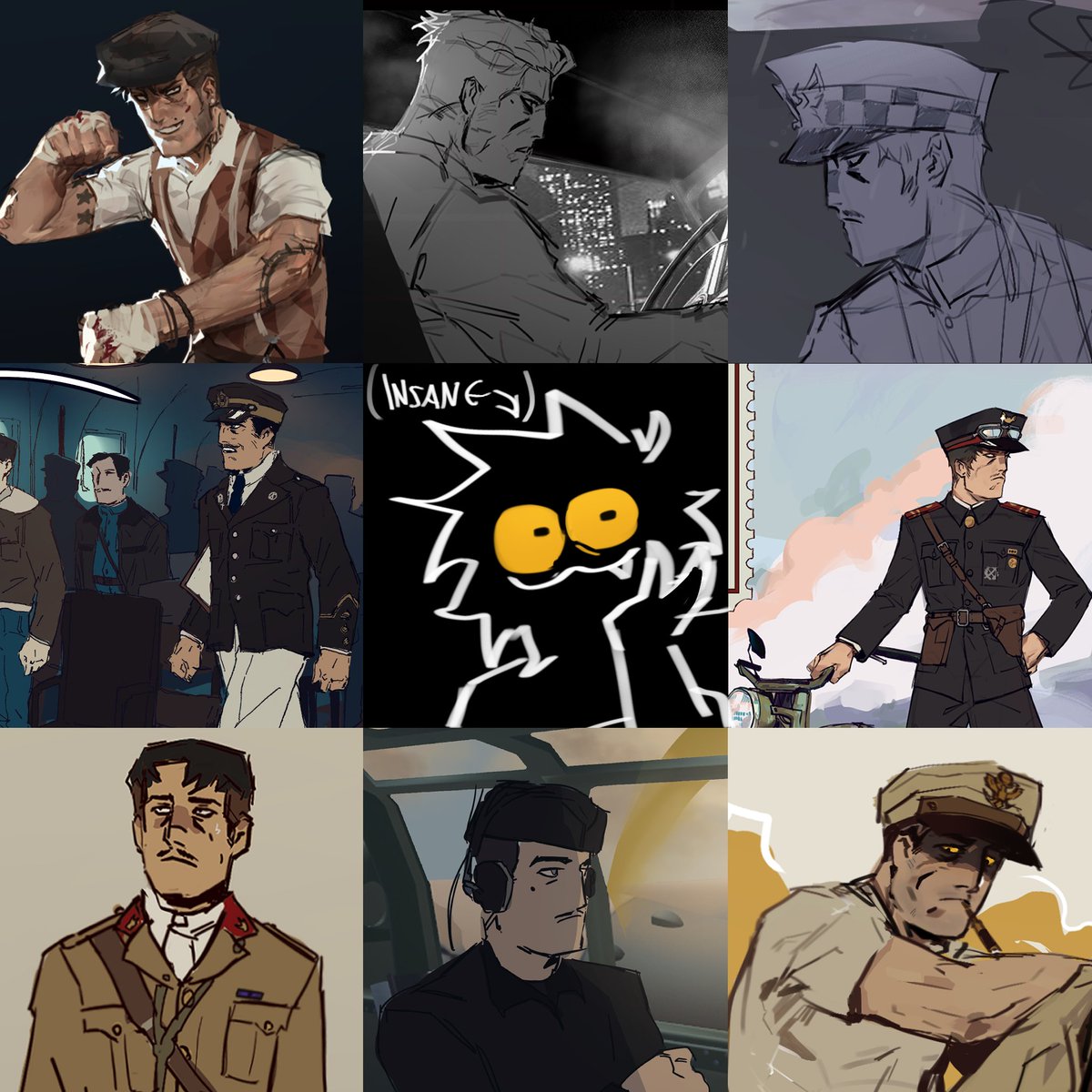 Krofel2's tweet image. Almost forgot to post this uhh yeah was a pretty nice year, drew a lot of cool hats #Artsummary2024
