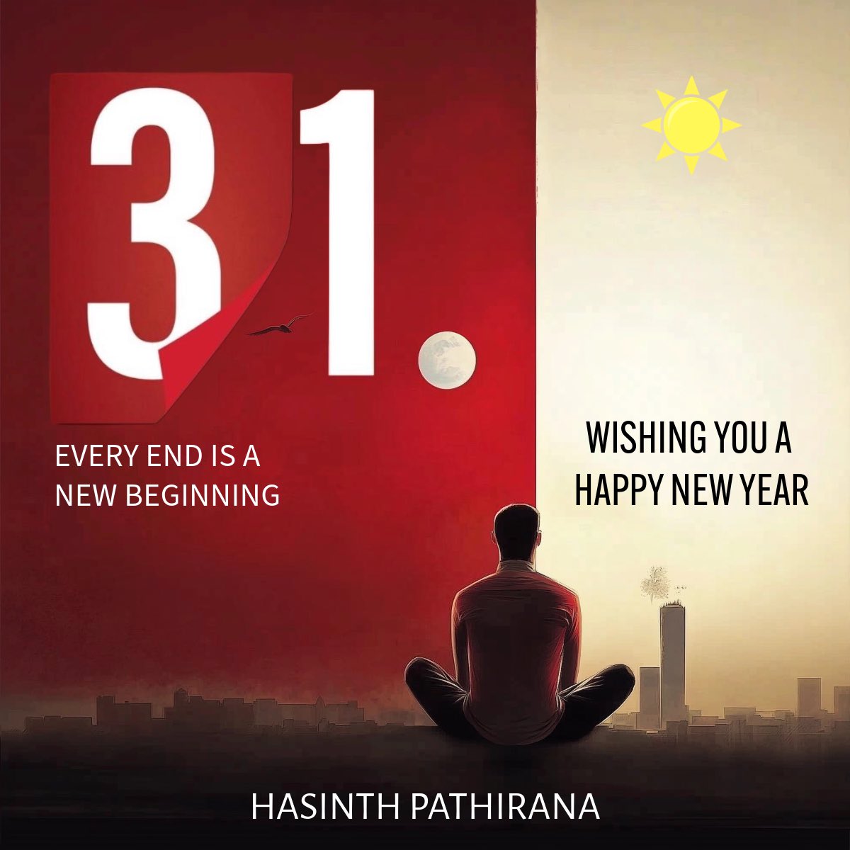 Hasinth's tweet image. Every end is a new beginning. Here’s to chasing dreams, embracing opportunities, and creating greatness in 2025! 🌟 

#HappyNewYear #NewBeginnings #ChasingDreams #EndlessPossibilities #CreateYourLegacy #2025Goals #StayInspired