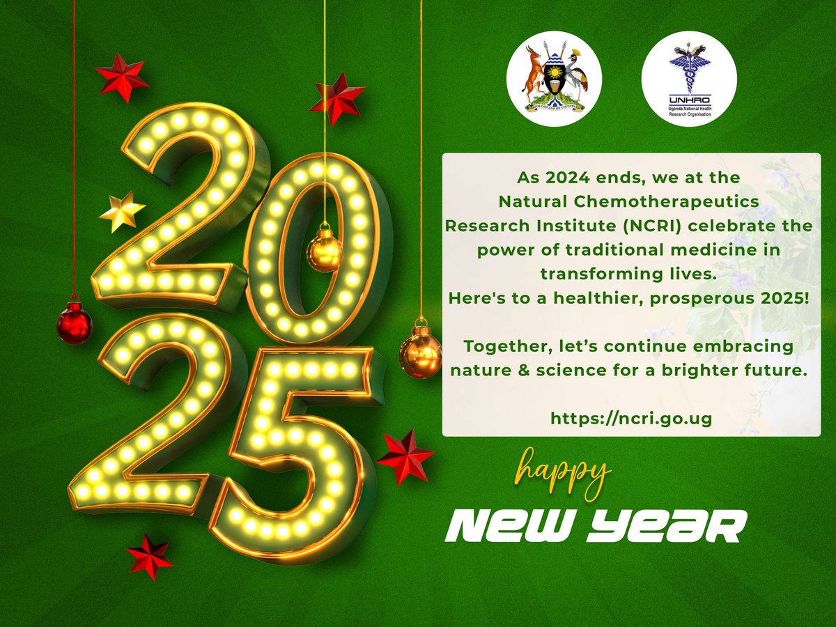 🌿✨ As 2024 ends, we at NCRI celebrate the power of traditional medicine in transforming lives. Here is to a healthier, prosperous 2025! 🎉
Together, let’s continue embracing nature &amp; science for a brighter future. 🌱
#HappyNewYear #TraditionalMedicine #HealthInnovation