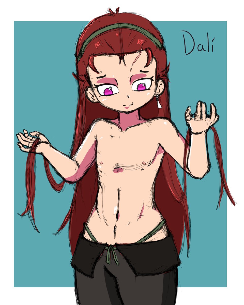 Dalí, es un OC que lleva casi dos años rondando mi cabeza y que nunca me había dignado a dibujar, así que aquí lo tienen.
Y sí, es medio femboi