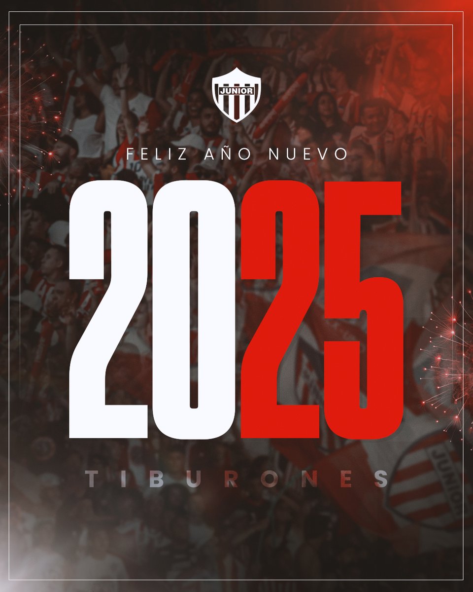 🥂🎆¡FELIZ 2025!
Que este nuevo año sea de grandes logros, alegrías y momentos inolvidables.

#VamosJunior🔴⚪🔵
