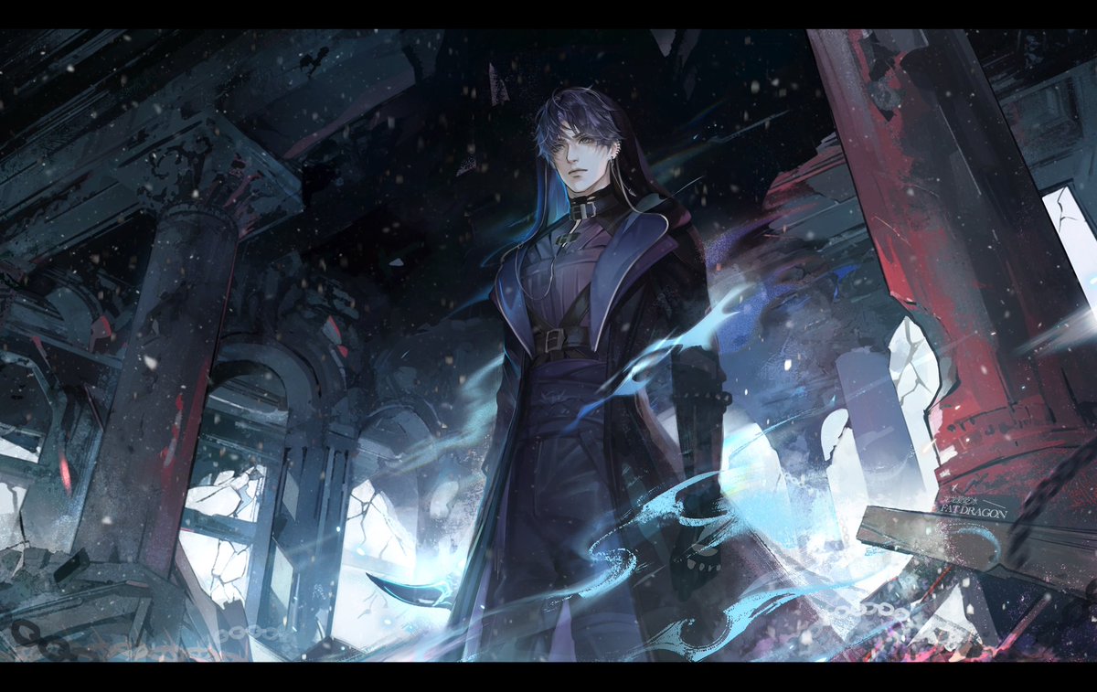 Fatdragon96's tweet photo. 当沙漠飘雪，当文明湮灭

#恋と深空 #ホムラ #LoveandDeepspace #Rafayel #祁煜 https://t.co/ASYIcPbtJe