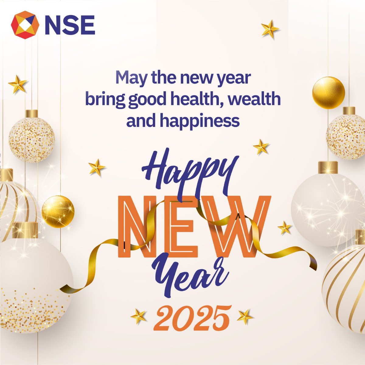 NSEIndia's tweet photo. Happy New Year to all! May this year be filled with new opportunities, achievements, and moments of joy. Let’s welcome 2025 with hope and optimism for a brighter future.

#NSE #NSEIndia #HappyNewYear #NewYear2025 @NSEIndia @ashishchauhan https://t.co/Po8S5SyaGJ