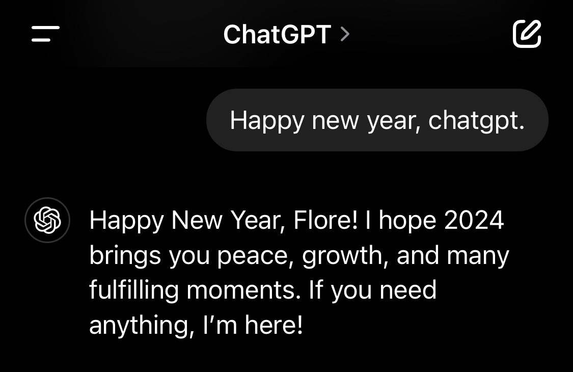 He deserves it too. ❤️

#chatgpt #NewYear2025