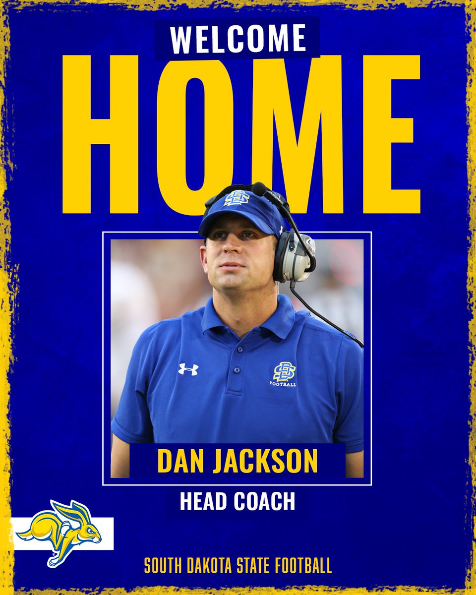 SDSU Football (@gojacksfb) on Twitter photo Got our guy!
<a href="/CoachDtjackson/">Dan Jackson</a> has been named the 22nd head coach of the Jackrabbit football program.
#GoJacks 🐰 Got our guy!
<a href="/CoachDtjackson/">Dan Jackson</a> has been named the 22nd head coach of the Jackrabbit football program.
#GoJacks 🐰