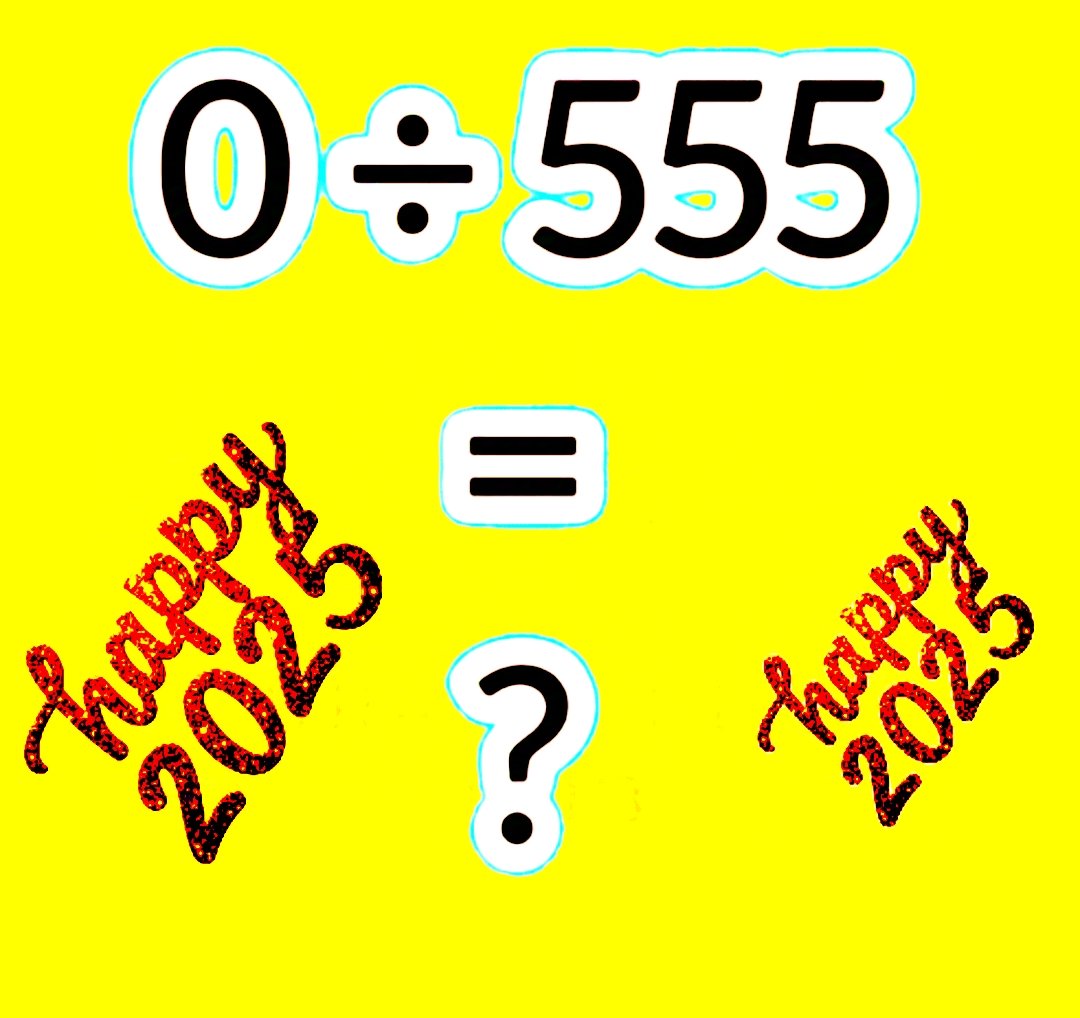 brainyquiz_'s tweet image. Happy new year Let&apos;s Solve This ❓ 🤔 

Can You Solve This.      0÷&amp;lt;555=?

#math #mathtest