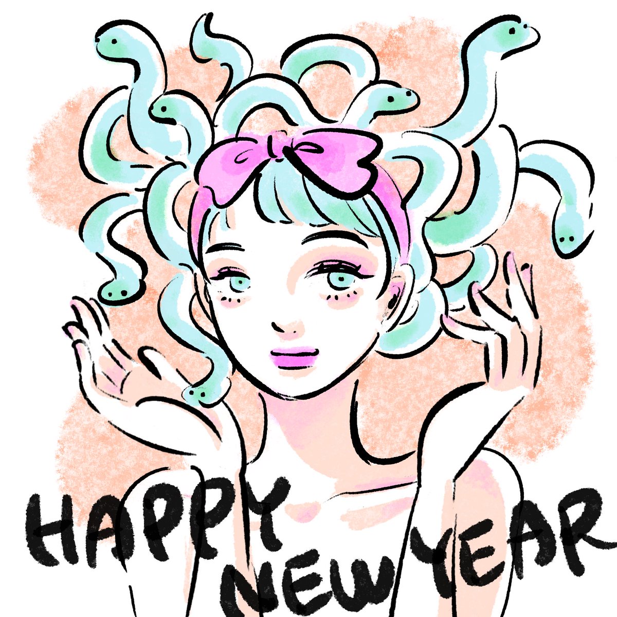 HappyNewYear🐍
#illusration #イラスト