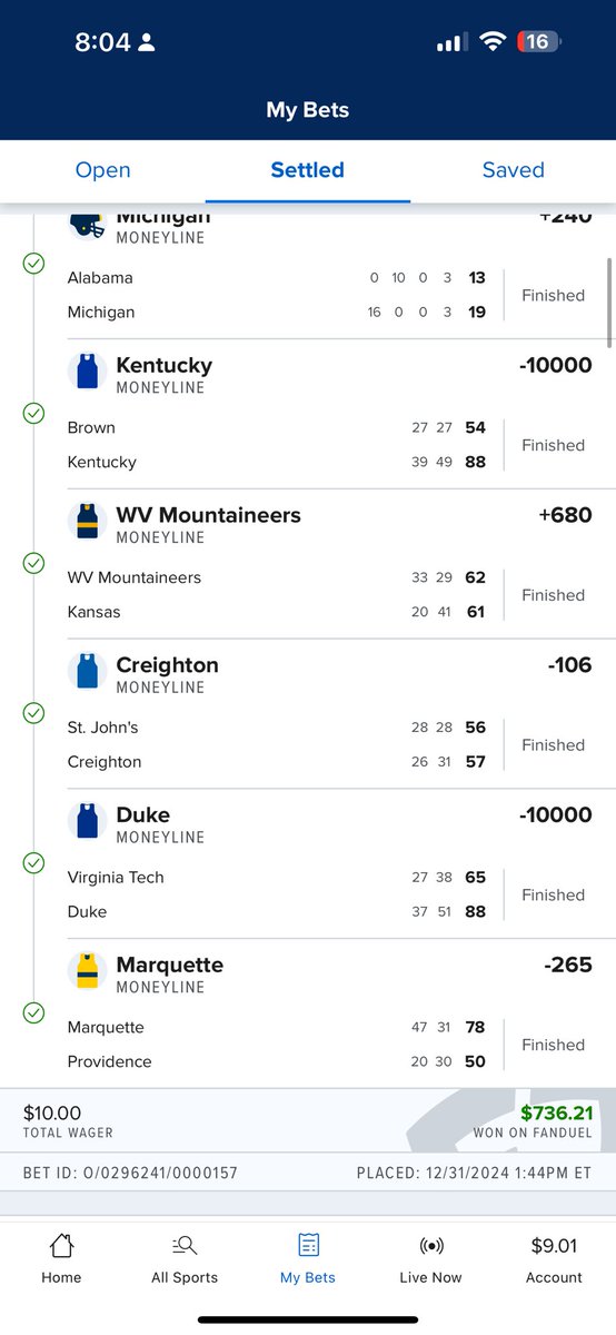 KeithG2Jr's tweet photo. @TenCentsParlay this was generated from your parlay💯 https://t.co/LcclWYJydQ
