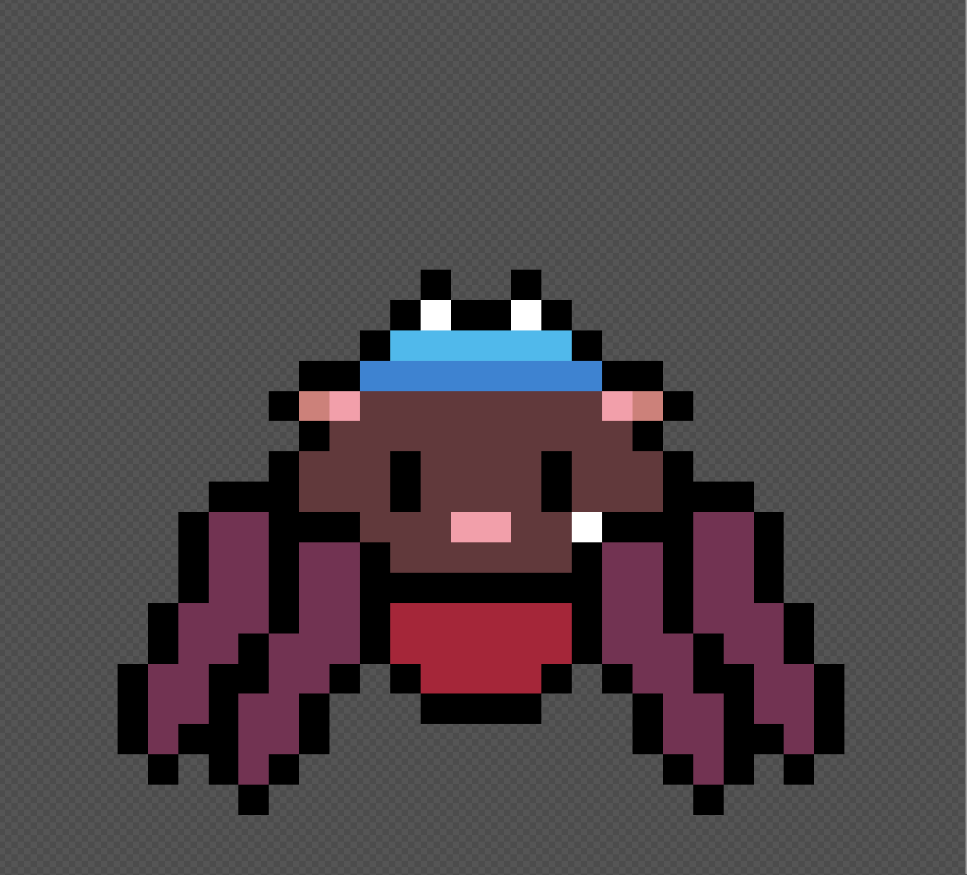JessieTheFish1's tweet photo. I accidentally made a guinea crab sprite today. Probably won't keep it but going to keep that idea in the vault. https://t.co/B6C23INYhS