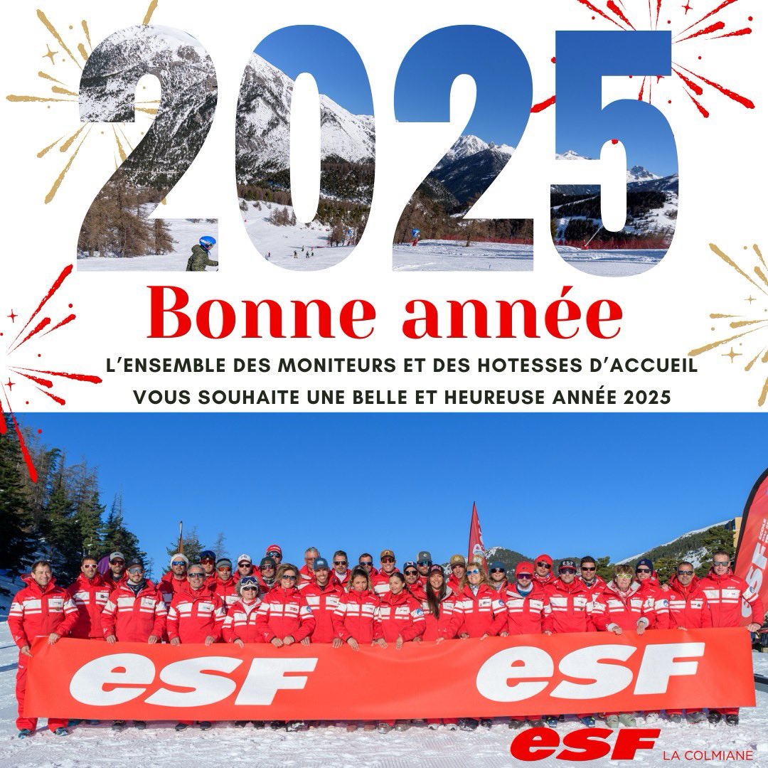 L'ensemble des moniteurs et des hôtesses d'accueil vous souhaite une bonne année 2025 🎇

#happynewyear2025 #BonneAnnée2025 #esf #esflacolmiane #lacolmiane