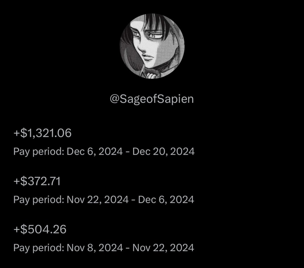 SagevsBabylon's tweet image. 𝐀𝐬𝐜𝐞𝐧𝐬𝐢𝐨𝐧 is upon us📈

Wishing limitless growth for my friends and even the haters all 2025🩶♾️

We win together🙏